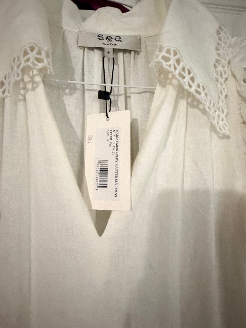 Sea New York White Eyelet Collared Maxi Dress - Picture 2 of 2